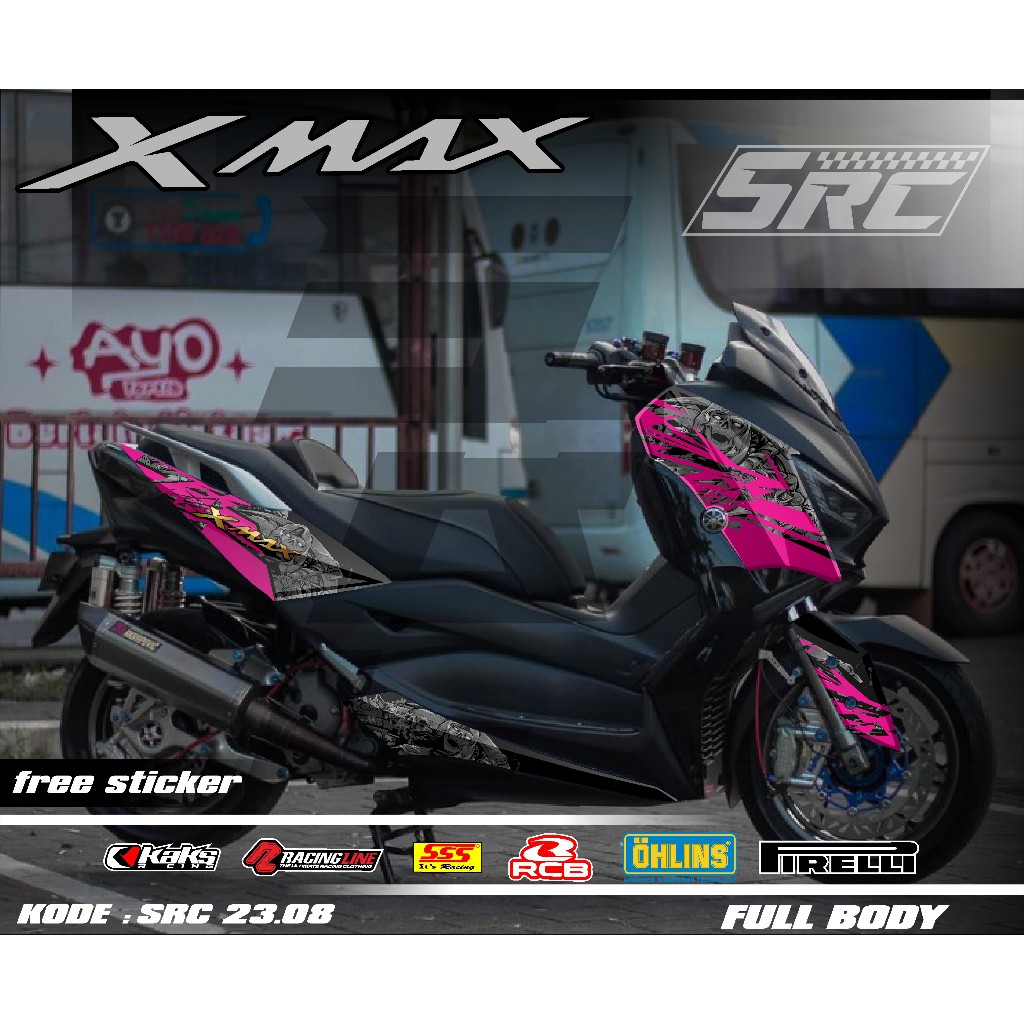 สติกเกอร์รูปลอก Full Body XMAX Old Graphic Motif สติกเกอร์รูปลอก Full Body XMAX Racing สติกเกอร์ Decal XMAX เก่า full body SRC 08 - รูปที่ 6