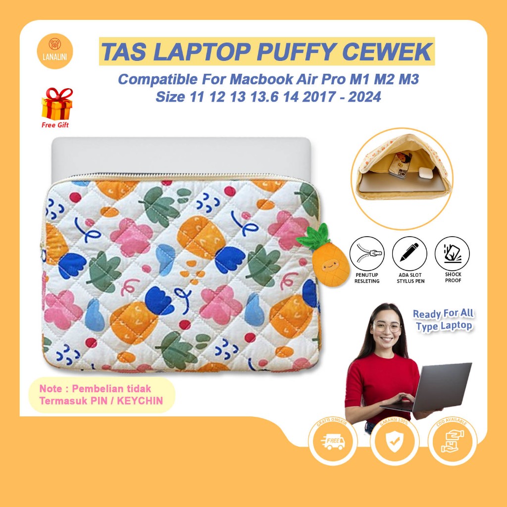 กระเป๋าแขนกระเป๋าหมอน Puffy Case Ipad Tab แท็บเล็ต Macbook Air Pro Max Retina Touchbar M1 M2 M3 11 1