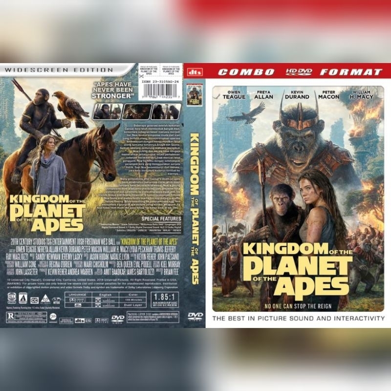 KINGDOM OF THE PLANET OF THE APES Movie Cassette - 2024 - HD