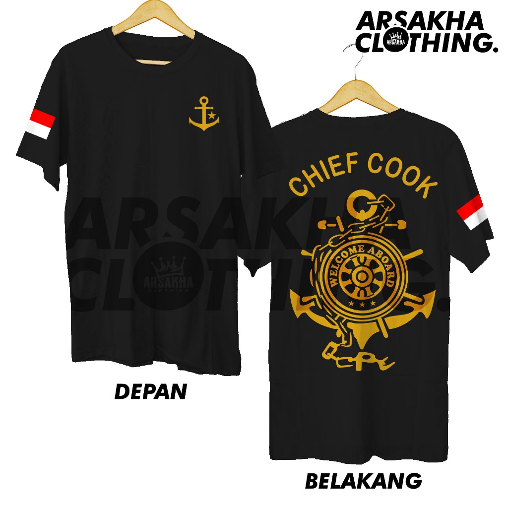 เสื้อยืดกะลาสี KATUN Chief Cook V2, เสื้อ Cotton Distro Cotton Combed 30s โดย Arsakha Clothing