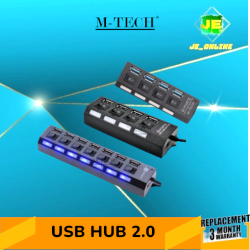 USB Hub 2.0 ON/OFF M tech/ M-TECH/MTECH