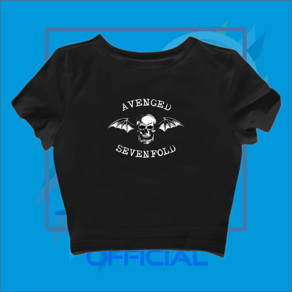 เสื้อครอปโลโก้ AVENGED SEVENFOLD | BABY TEE โลโก้ A7X | CROP TEE A7X AVENGED SEVENFOLD LOGO | วงดนตร