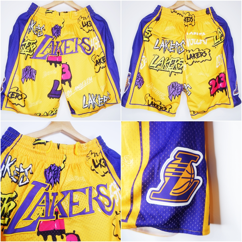 นําเข้า JUSTDON x SLAP สติ๊กเกอร์ LAKERS กางเกงสีเหลือง