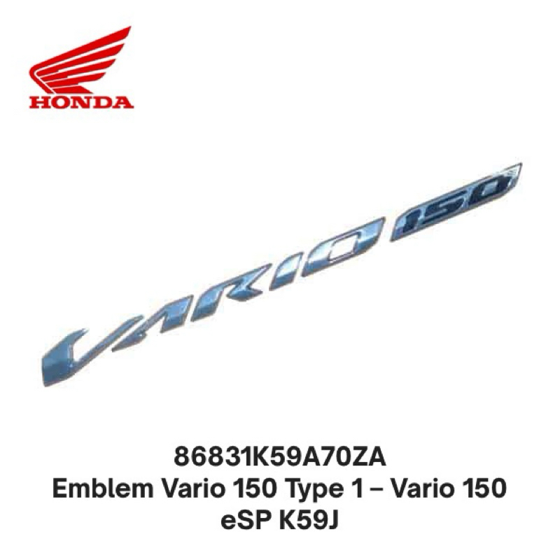 86031K59A70ZA Emblem Vario 150 Type 1 – Vario 150 eSP K59J