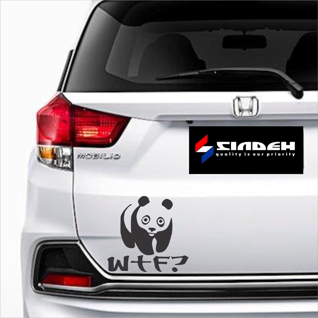 SINDEH สติ๊กเกอร์ตัดกราฟิก แพนด้าน่ารัก ANGRY WTF? COOL CUTE HERAN ANGRY PANDA STICKER