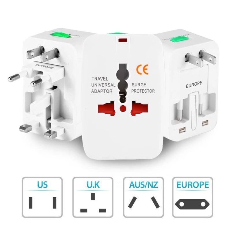TRAVEL CHARGER ADAPTER INTERNATIONAL EUROPE ASIA PLUG UNIVERSAL ADAPTER