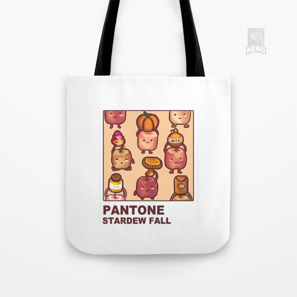 กระเป๋าสะพายข้าง | Stardew Valley Fall Pantone Canvas Tote Bag