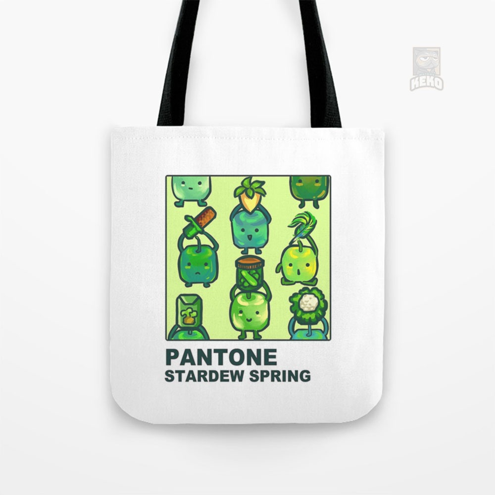 กระเป๋าสะพายข้าง | Stardew Valley Canvas Tote Bag Spring Pantone