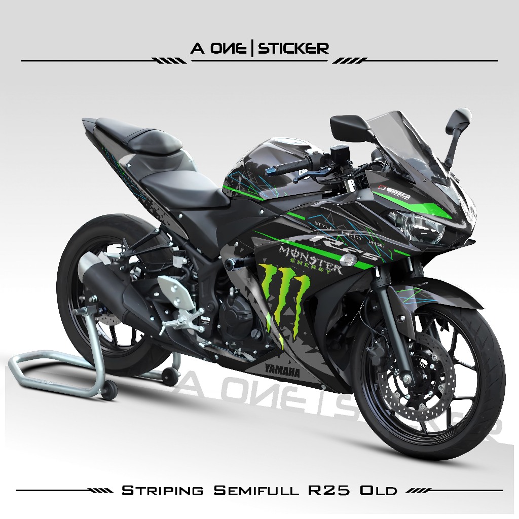 Striping Semifull Yamaha R25 Old Motif 10 / Striping R25 / R3 / Semifull สติ๊กเกอร์ / สติ๊กเกอร์ Yam