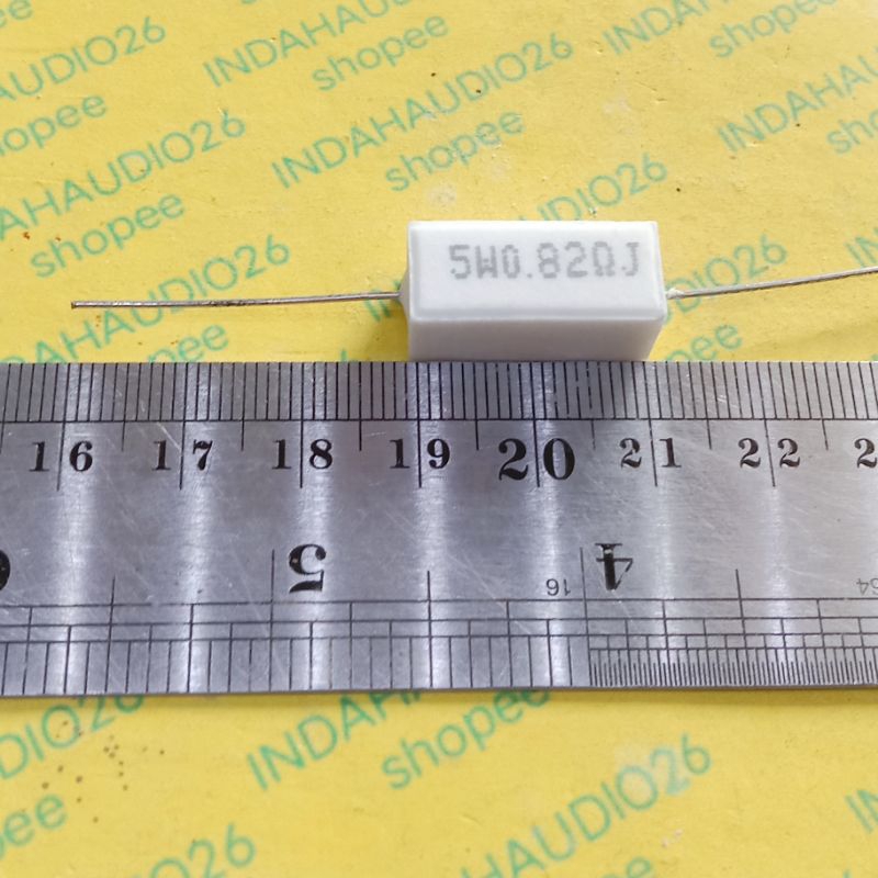 TAIWAN 0R82 ตัวต้านทาน 5W 0.82 โอห์ม THICK FEET COPPER 0.82 โอห์ม 5 วัตต์ 5 วัตต์ ชอล์ก 5 วัตต์ 5 วั