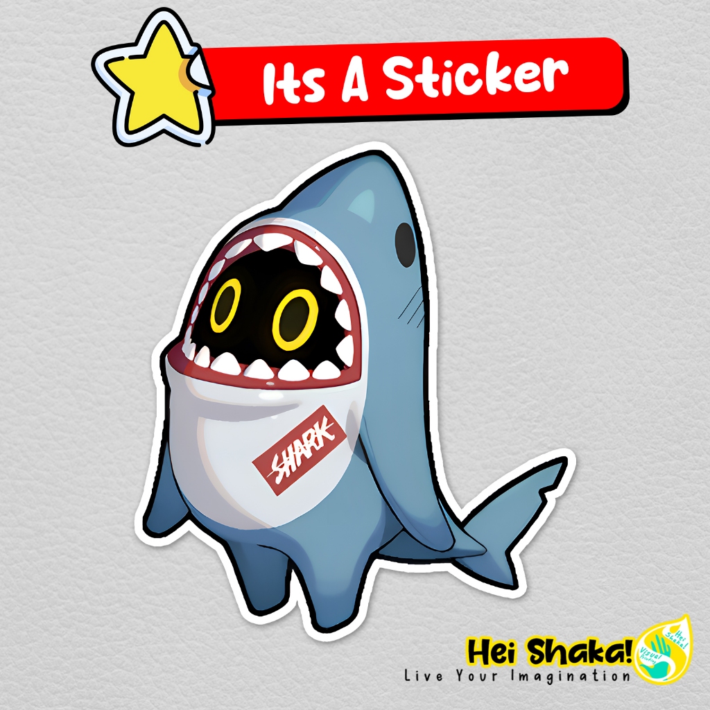 ZZZ Zenless Zone Zero Bangboo Shark Sticker เกมเล่นเกมไวนิลสติกเกอร์กันน้ํา