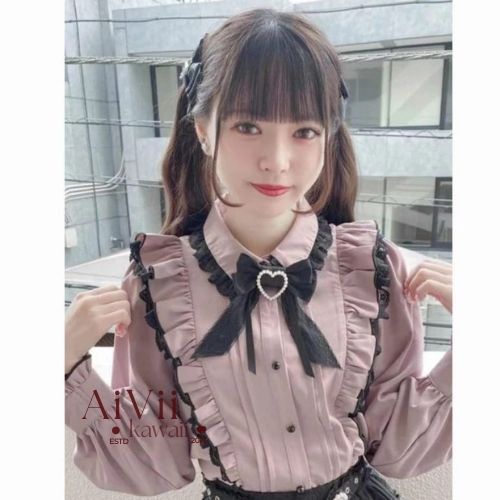 Kemejaaiviixxs-xxl Jiirai PINK SHIRT JIRAI KEI HARAJUKU SHIRT