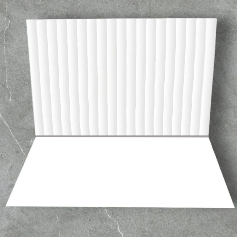Putih เสื่อพับ 30x45 พื้นหลังสินค้า Photo สีขาว Wave Motif
