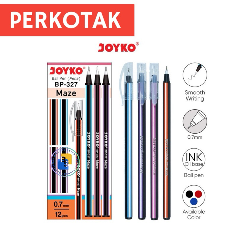 12 ชิ้น - ปากกาลูกลื่น Joyko BP-327 Maze 0.7 มม