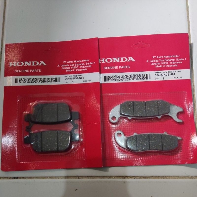 ผ้าเบรคหน้าและหลังสําหรับ PCX 150 PCX 160 adv 150 abs ไม่ใช่ cbs