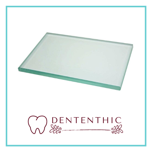Dental Glass lab 8mm 12x10 cm / แผ่นแก้ว Dental 8mm / Mixing Slab / กระจกใส ความหนาทันตกรรม 8mm