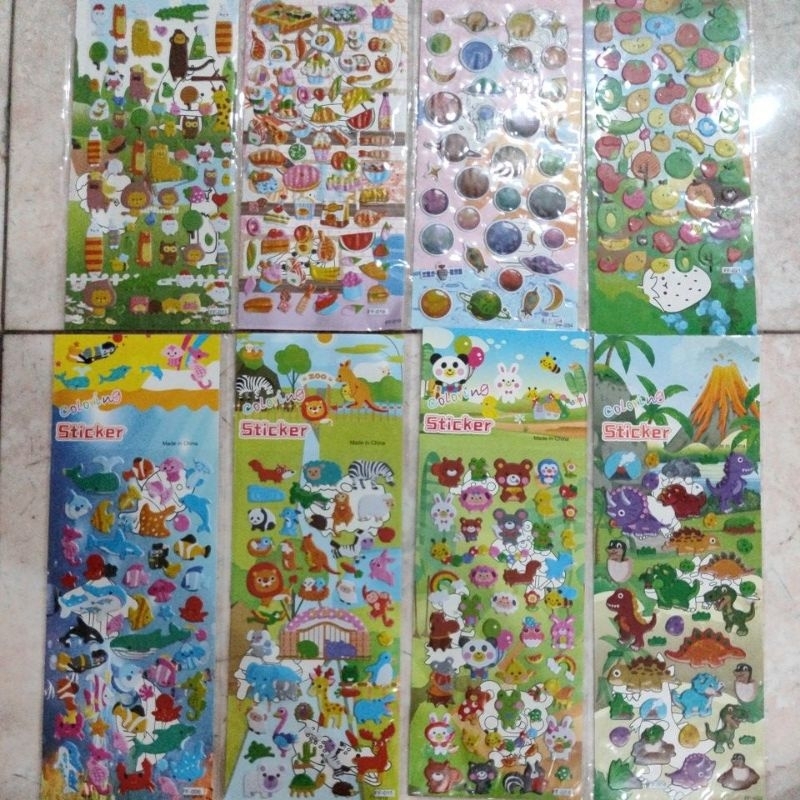 EDUCATIONAL REWARD STICKERS / Hologram RAISED STICKERS / ANIMAL STICKERS / ของเล่นเพื่อการศึกษาสําหร