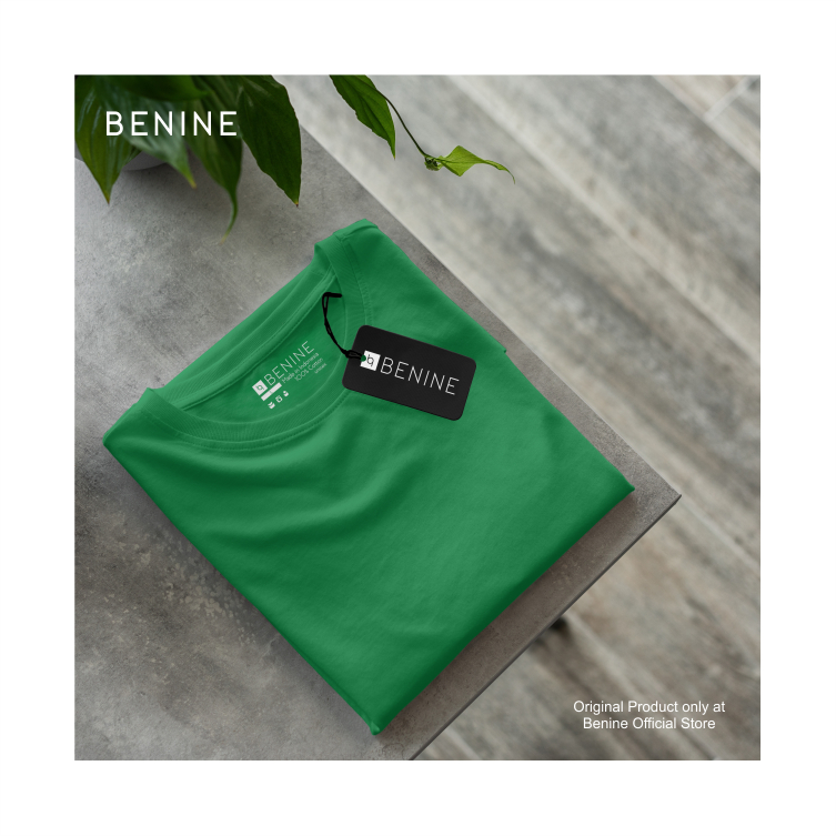 HIJAU Benine Fuji Green Plain T-Shirt / Premium Distro T-Shirt / เสื้อยืดผู้ชายและผู้หญิง / แขนสั้น