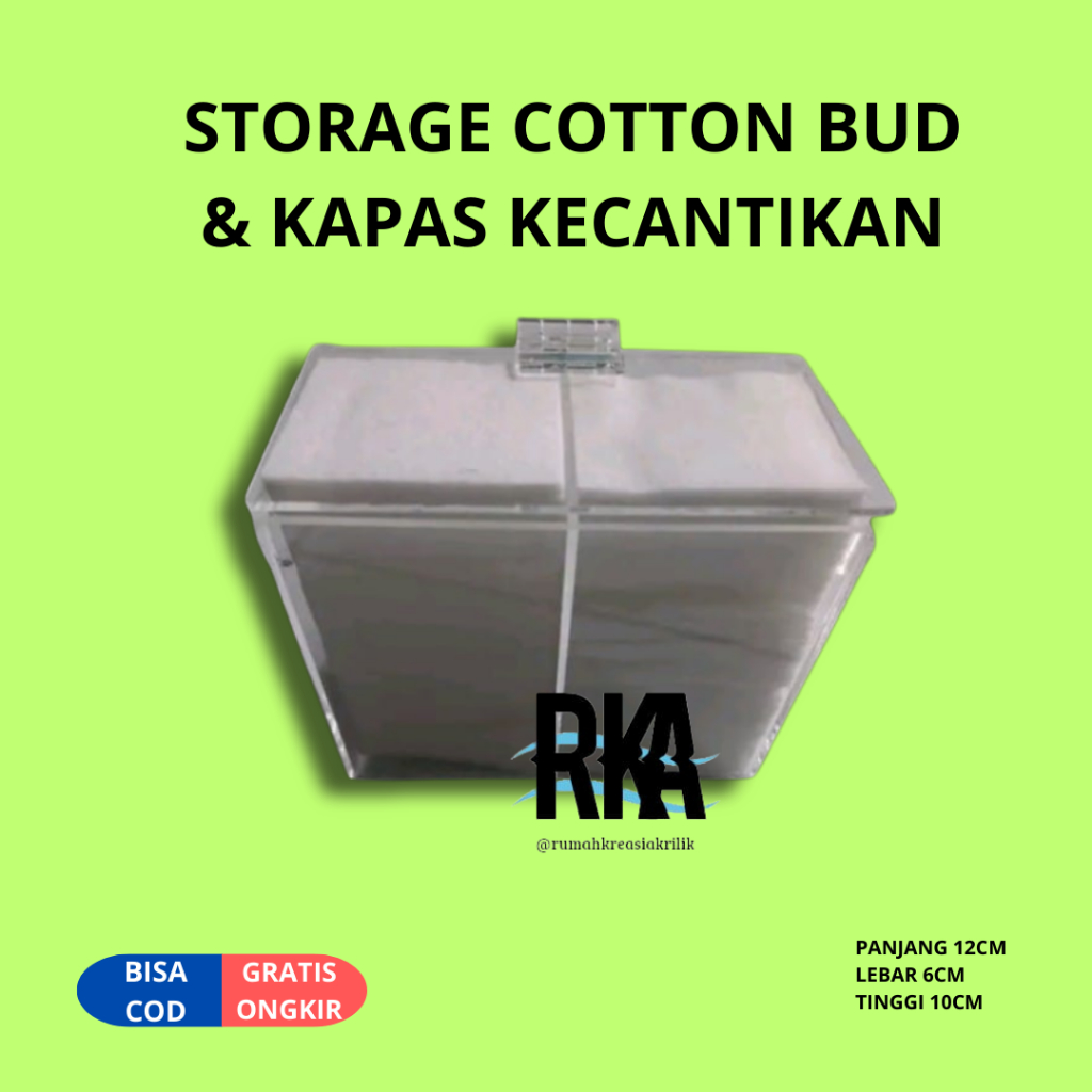ที่เก็บอะคริลิคผ้าฝ้าย Bud Beauty Cotton กล่องอะคริลิค Cotton Bud กล่องอะคริลิคอเนกประสงค์