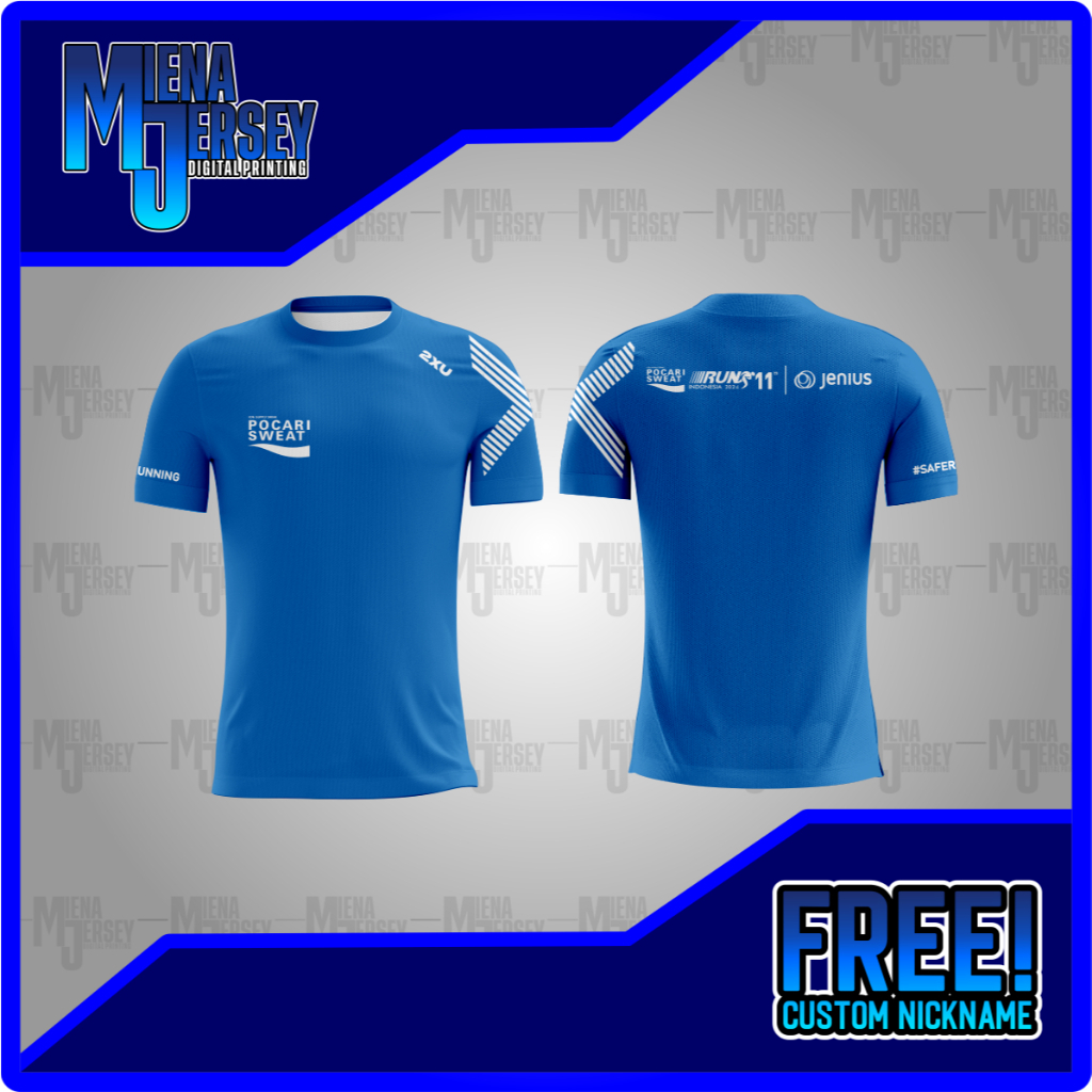 POCARI SWEAT RUNNING JERSEY / เสื้อยืด POCARI / เสื้อผ้า POCARI ฟรี CUSTOM NICKNAME