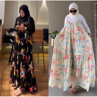 dress overal katun rayon / dres pantai ni
