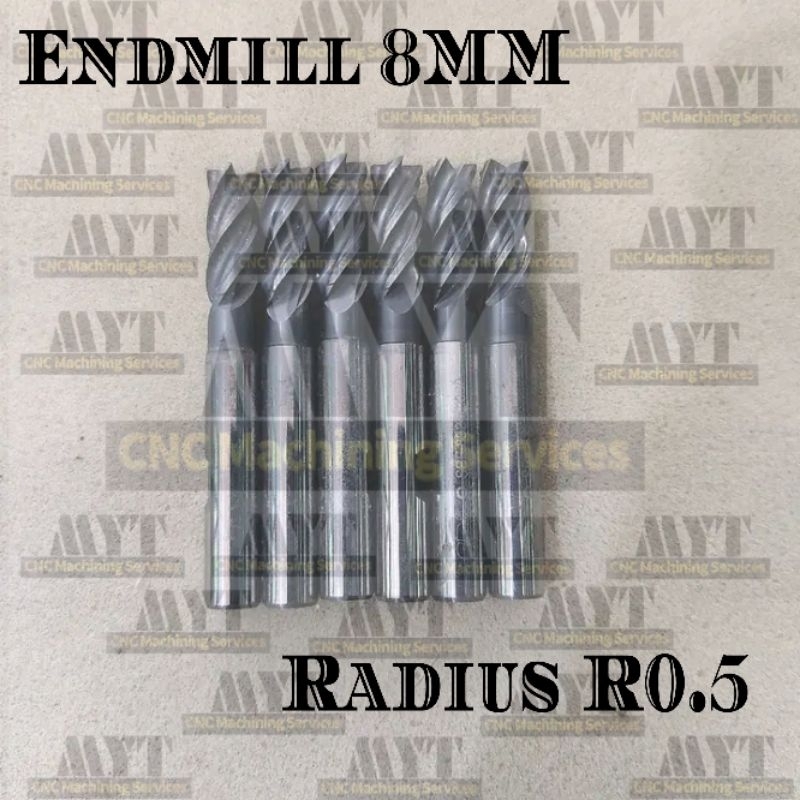 Endmill 8mm รัศมี 4flute R0.5 เหมาะสําหรับการใช้งาน