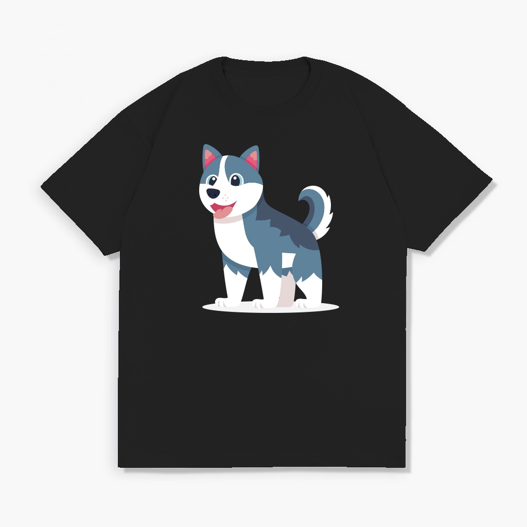SIBERIAN HUSKY COTTON เสื้อยืดพิมพ์ลาย BY MARUSI