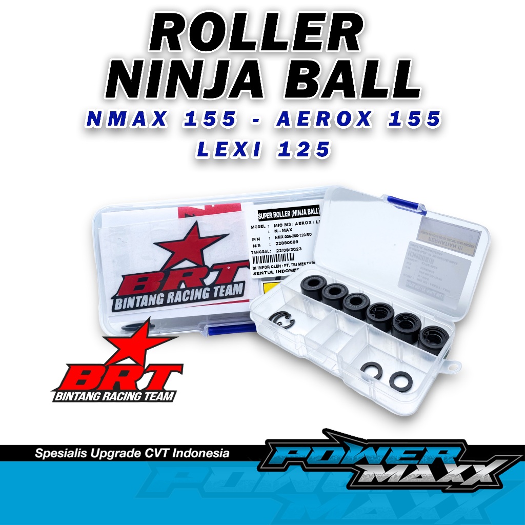 Roller RACING BRT Ninja Ball Fazio Filano Nmax Aerox Lexi Roller BRT Ninja Ball โดย POWERMAXX RACING