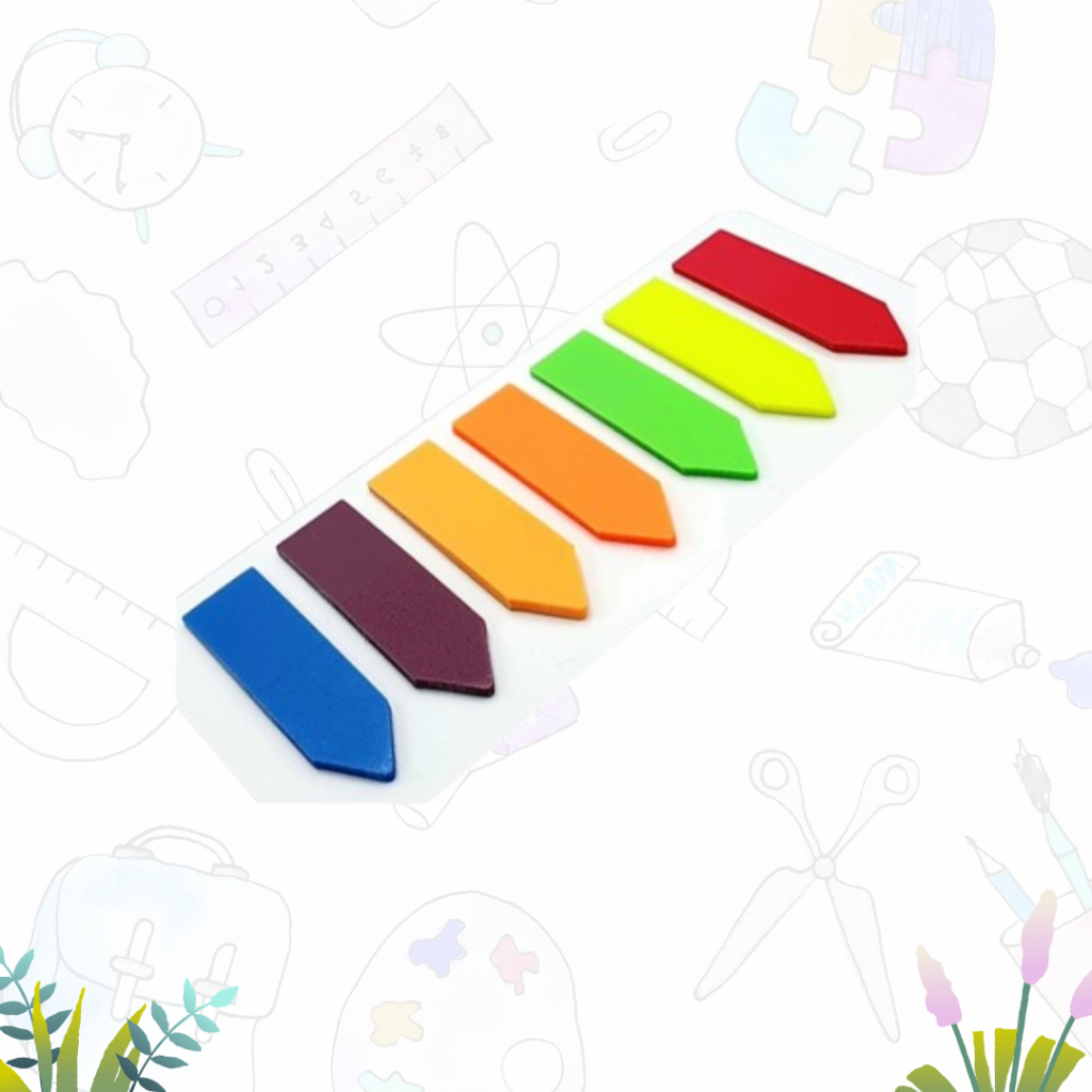 ที่คั่นหนังสือ / Post It Sign Here Benefit IM-708 พลาสติก 7 สี (ชุด)