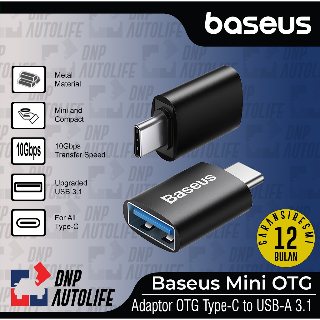 Baseus USB Female เป็น Type-C Male Adapter Converter ข้อมูลการชาร์จ OTG