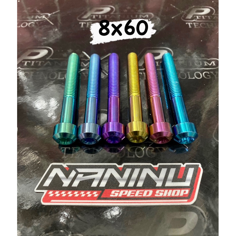 Titanium Bolt 8x60 ขนาดเล็ก GR5 เวียดนาม