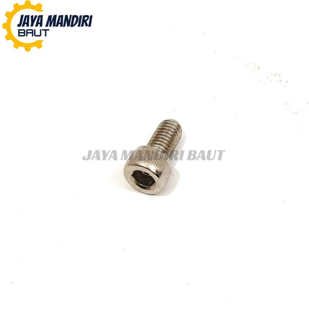 M8 x 15 Nickel L Bolt L6 Key ด้ายละเอียด 12 8x15 ความยาว 15 มม. นิกเกิล