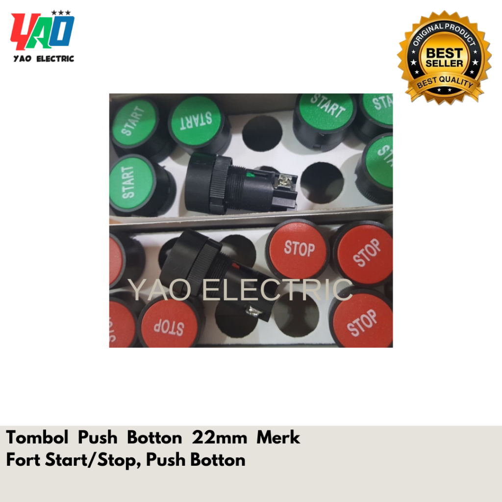 ปุ่มกด TOMBOL 22 มม. Fort Start/Stop