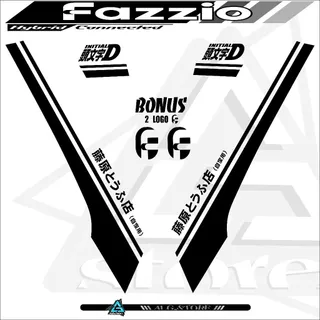 STRIPING INITIAL D/STRIPING FAZIO/PZ.421/สติ๊กเกอร์ญี่ปุ่น/MOTORCYCLE STRIPING/SIMPLE FAZIO สติ๊กเกอร์/EMMLEM
