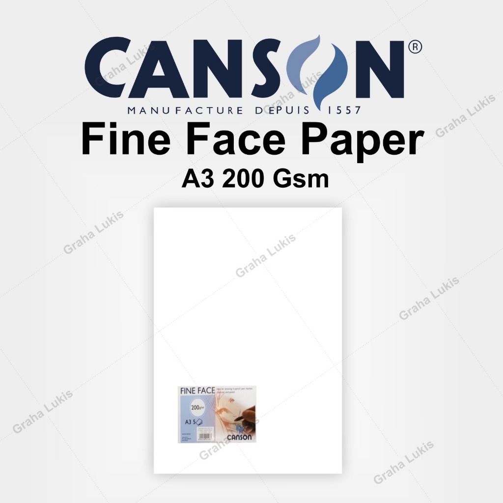 Canson Fine Face A3 200 แกรม (กระดาษมัลติมีเดีย Canson)
