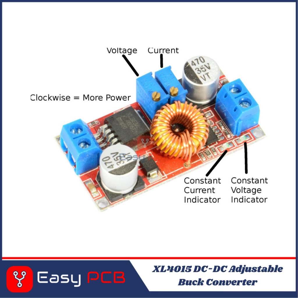 XL4015 DC-DC CC CV ตัวแปลง Buck แบบปรับได้