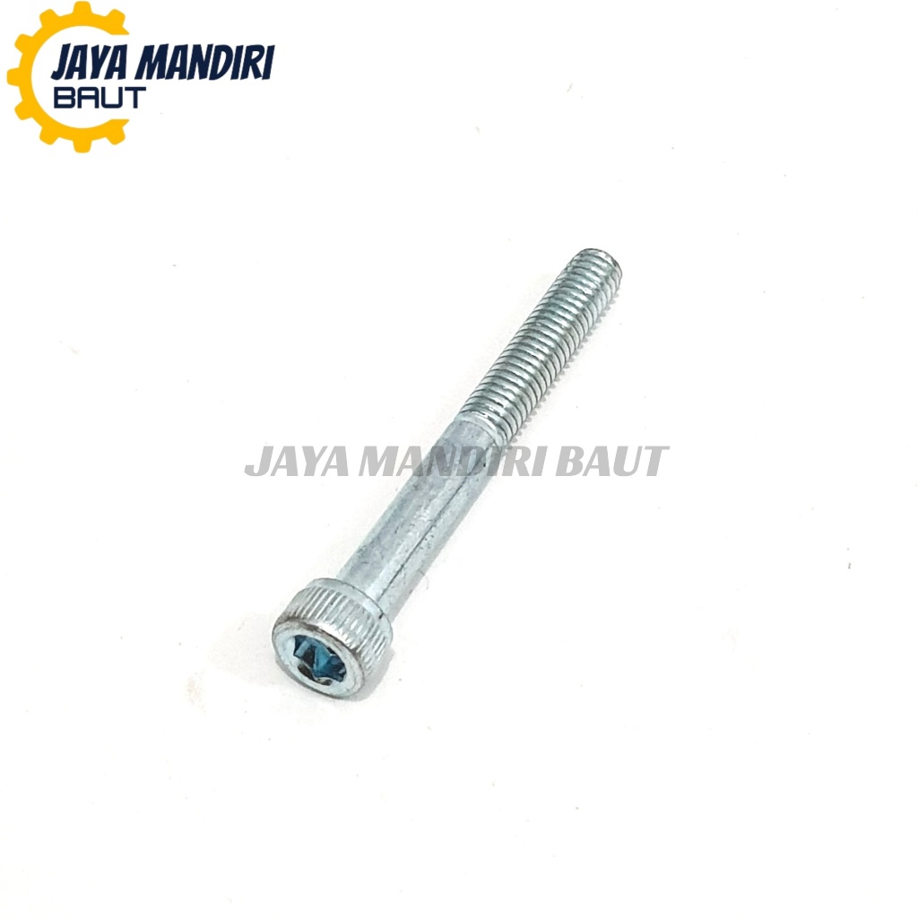 50PCS สีขาว L Bolt M6 x 50 L5 Key 1.00 ด้าย 10 6x50 ความยาว 50 มม.ชุบสังกะสี