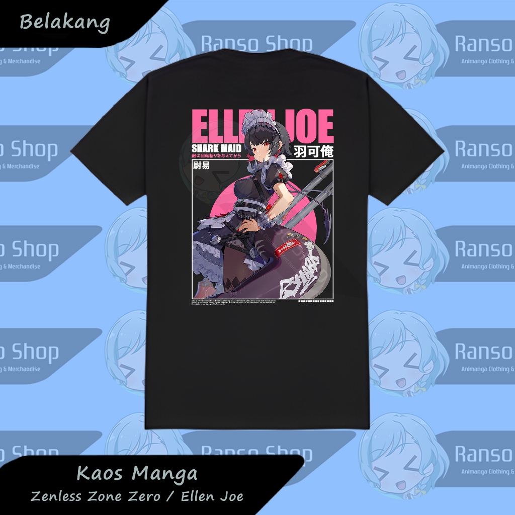 ZZZ Ellen Joe Streetwear เกมเสื้อยืดโดย Anilite / Zenless Zone Zero Ellen Joe Victoria แม่บ้านเกมเสื้อ / อะนิเมะมังงะเกมเสื้อยืด DTF หน้าจอพิมพ์ Premium Casual Distro