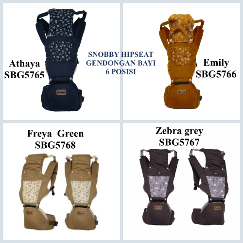 SNOBBY HIPSEAT BABY CARRIER 6 POSITION / ATHAYA SBG5764 / EMILY SBG5766 /ZEBRA SBG5767 / FREYA SBG57