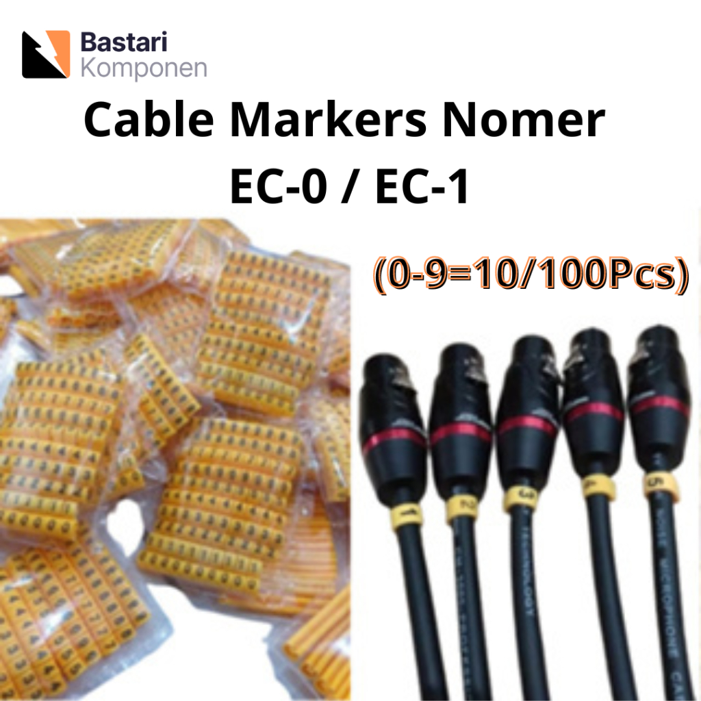 Cable marker 100 ชิ้น / Cable marker / สายงู / EC-0 Number / EC-1 / EC-2 / EC-3
