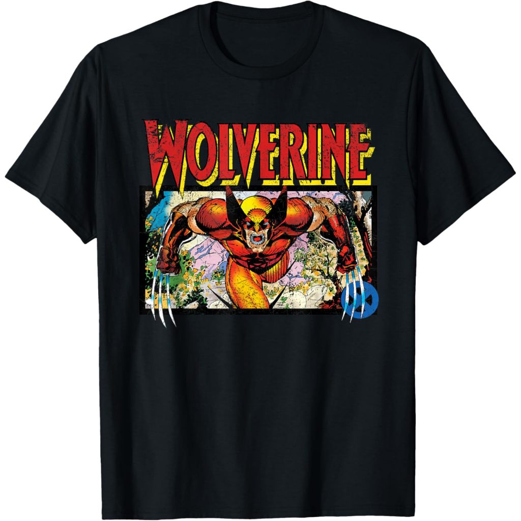 KATUN Marvel X-Men Retro Wolverine 90s เสื้อยืดผ้าฝ้าย 24s
