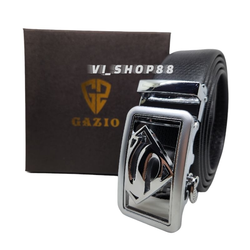 เข็มขัดผู้ชายหนังหัวเข็มขัด S โลโก้ SUPERMAN BELT