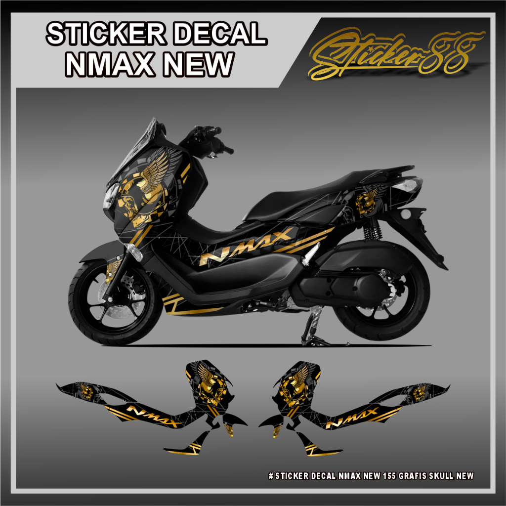 DECAL NMAX 2020 2021 2022 ใหม่ SKULL GRAPHICS - สติ๊กเกอร์บล็อกเต็ม NMAX 2020 2021 2022 - สติ๊กเกอร์