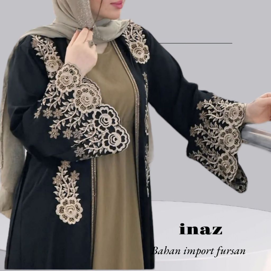 ABAYA FURSAN EMBROIDERY INAZ ALKHATIB COLLECTION