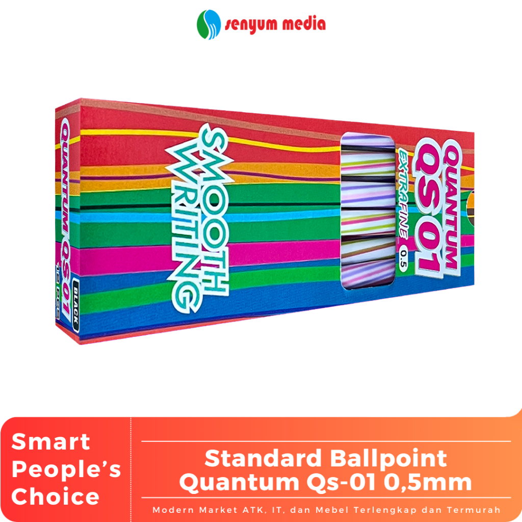 Quantum Qs-01 0.5mm Standard Ballpoint (1 แพ็ค มี 12 ชิ้น) (S:DZN)