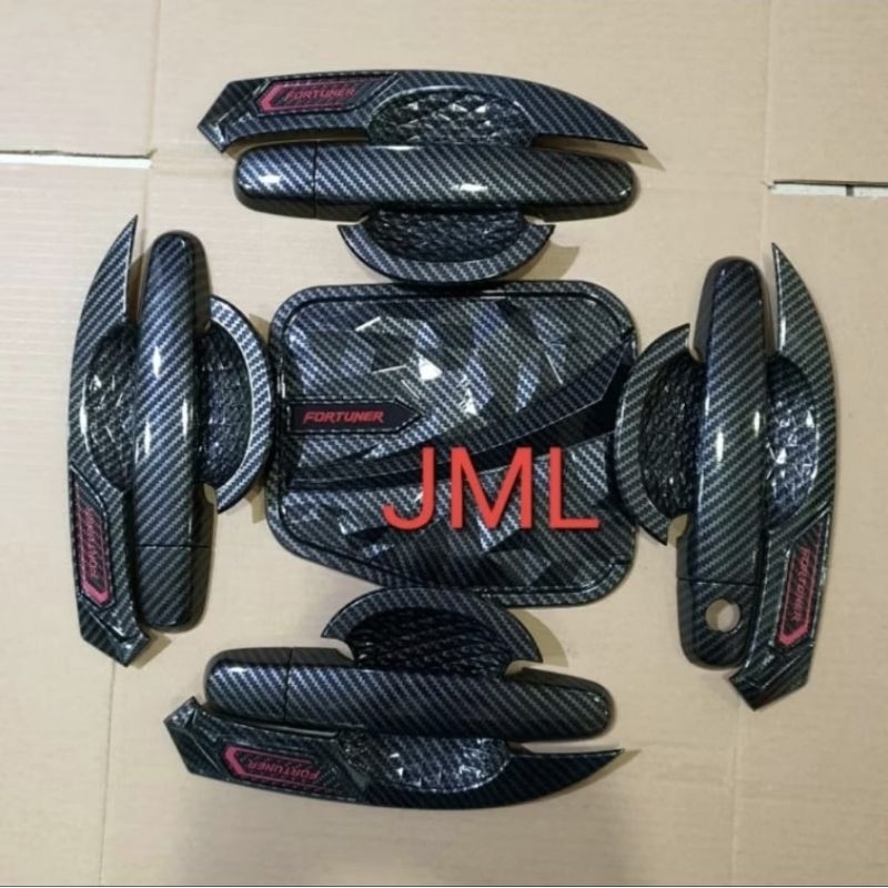 ที่จับคาร์บอน+ตัวนอก+แพ็คเกจฝาถัง สําหรับ ฟอร์จูนเนอร์ เก่า 2006 – 2015