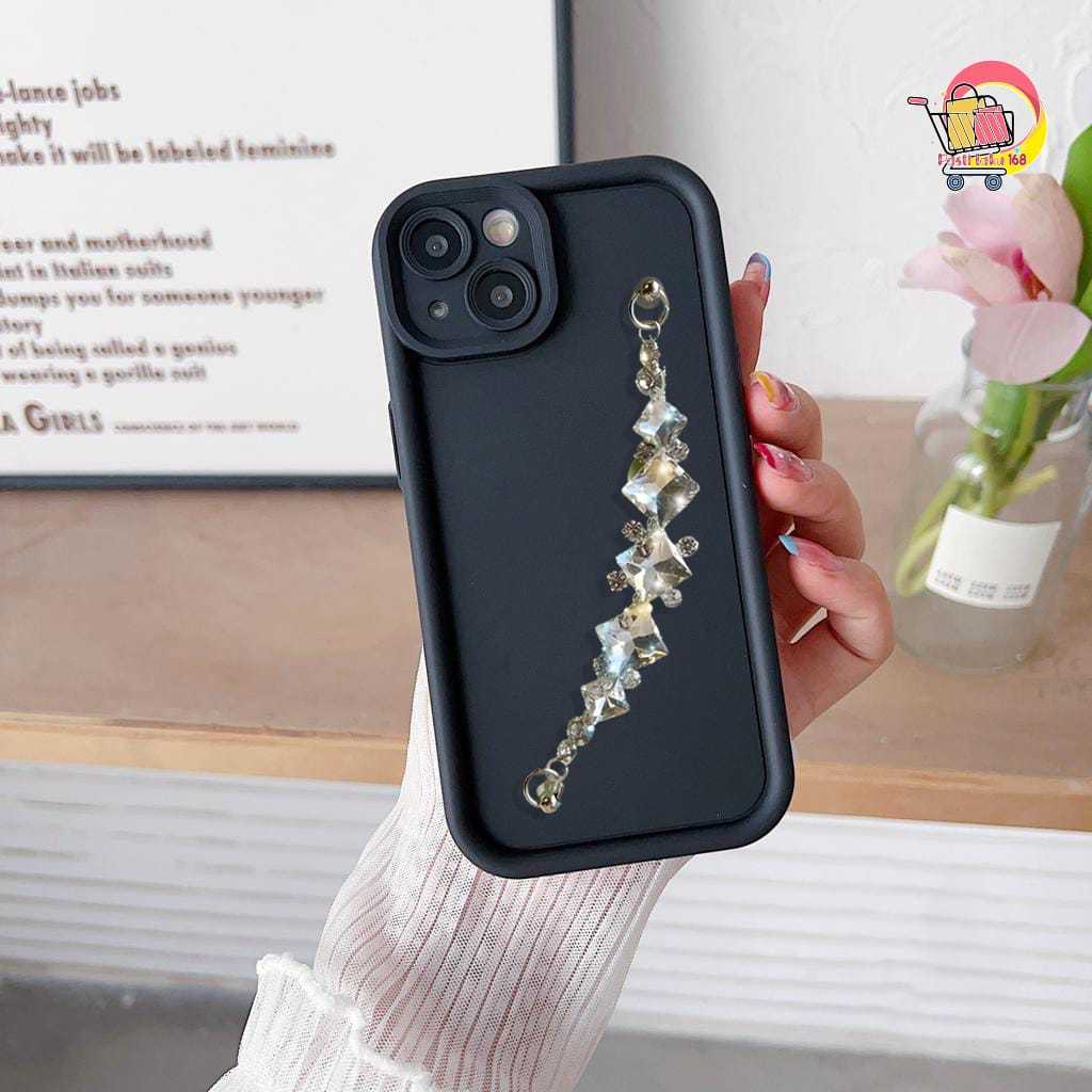 GC97 กรณี CASING SILICON MATTE ROSE DIAMOND HANDGRIP - CASING HP COMPATIBLE สําหรับ OPPO A3X A5 2025