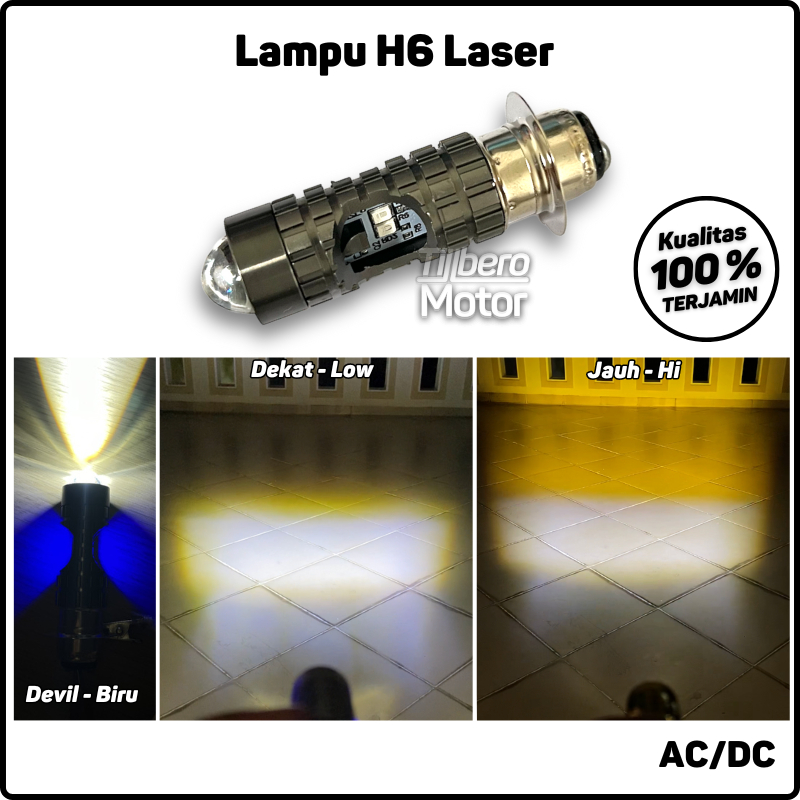 H6 LED D3 Laser ไฟหน้า Far Near 2 สี ขาว เหลือง น้ําเงิน