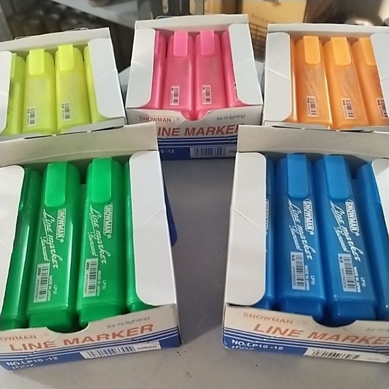 STABILO ปากกาเน้นข้อความ Snowman / ปากกาเน้นข้อความตุ๊กตาหิมะ ORI / เครื่องหมายไลน์คัดลอกแฟกซ์