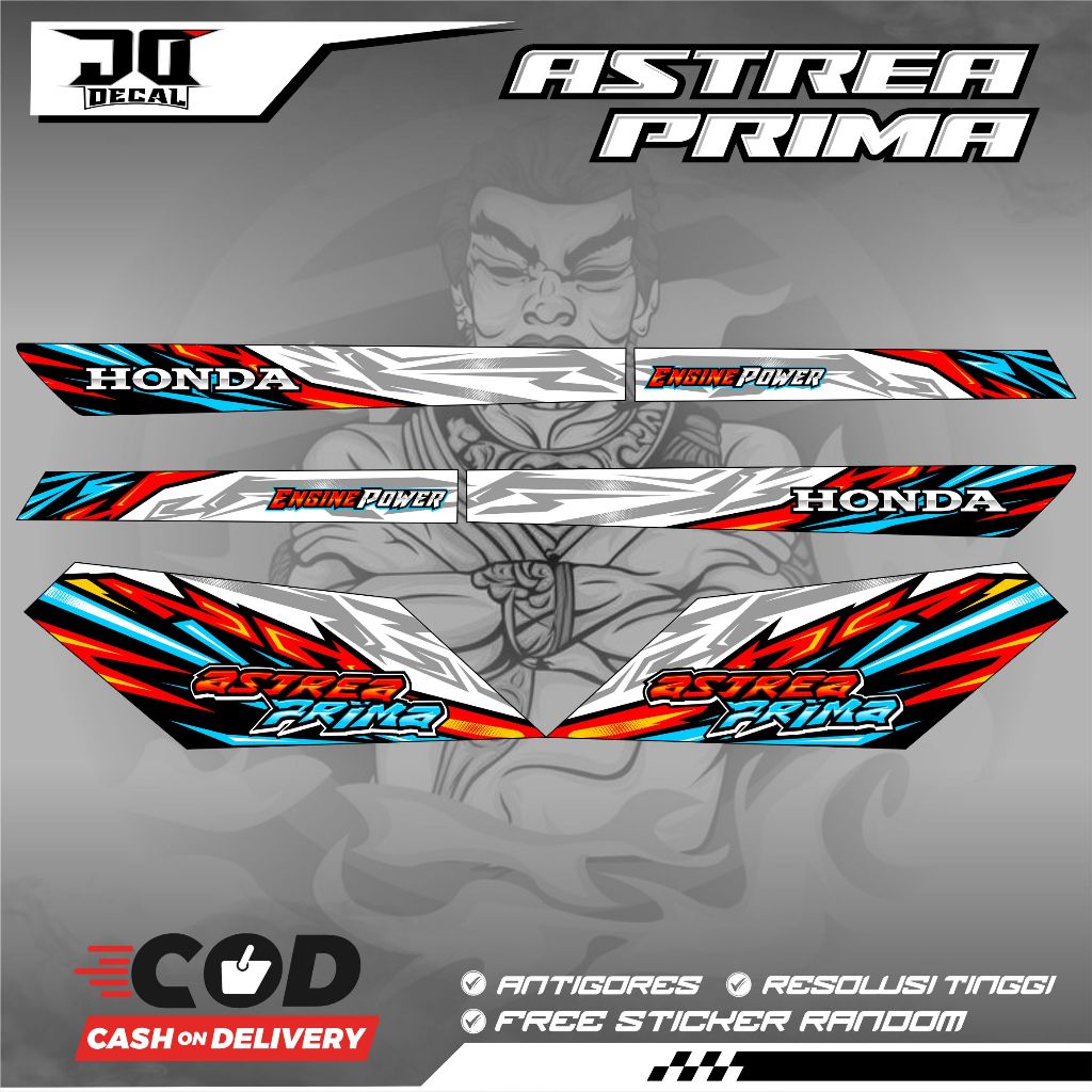 HONDA ASTREA PRIMA STAR RACING THAILAND VIETNAM K12 สติ๊กเกอร์หลากหลายแถบ